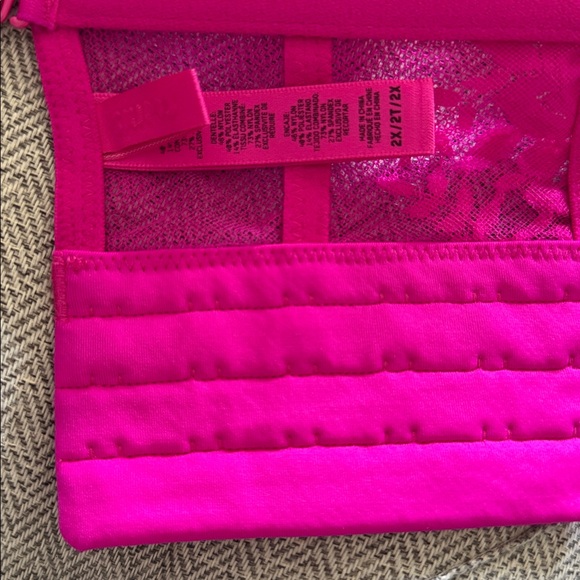 SKIMS Lace Unlined Balconette Corset - Fuchsia 2x - Picture 11 of 11